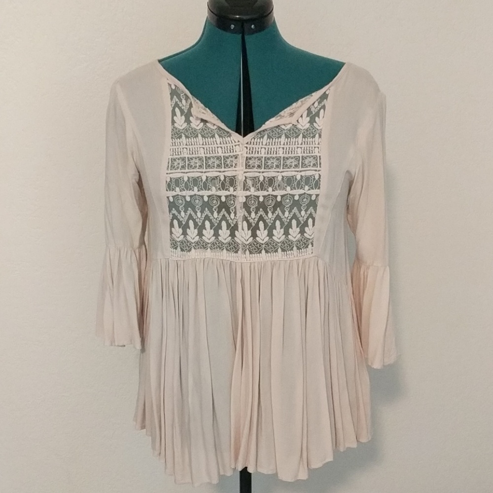 Anama lacy ruffle tunic